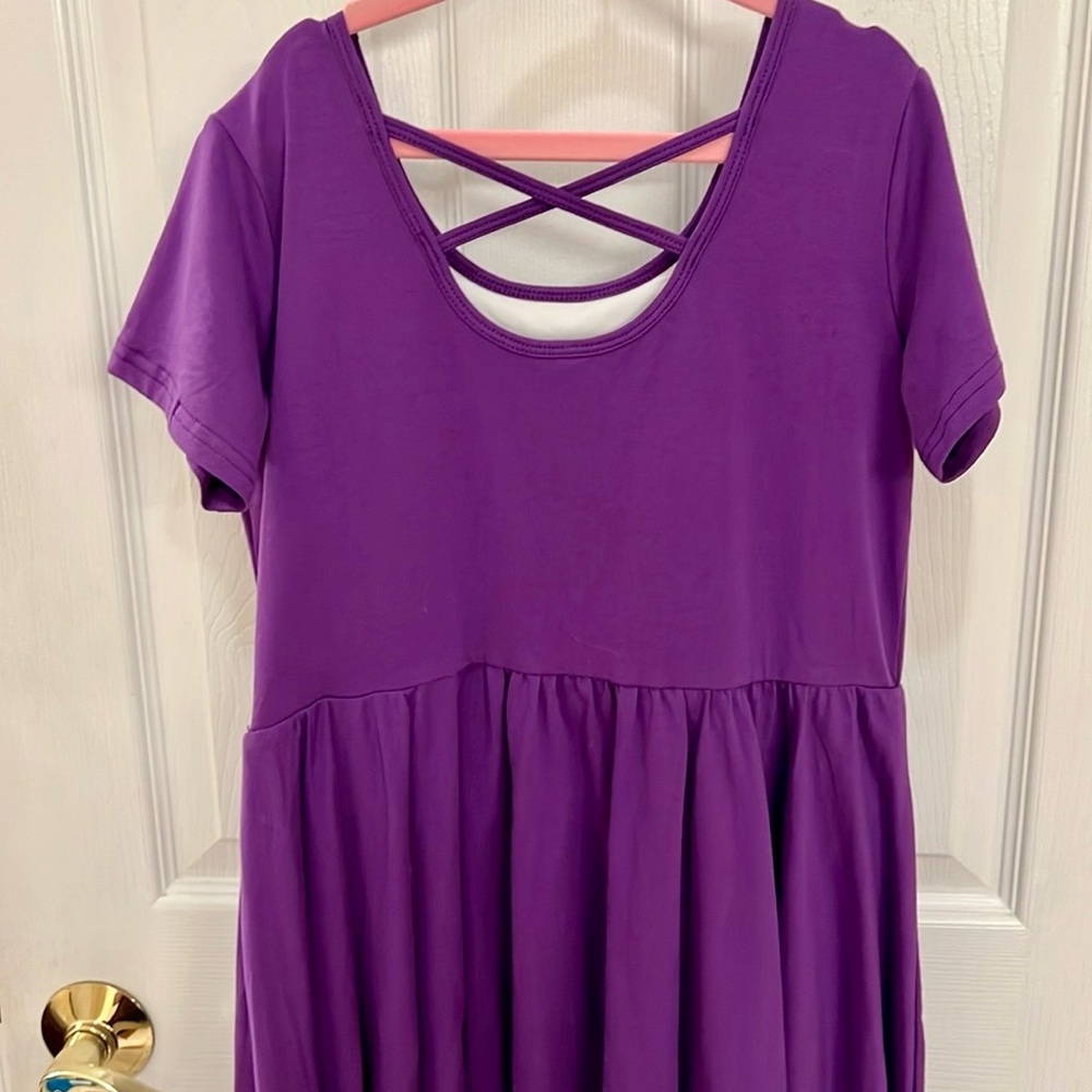 Girls Purple Twirl Dress, Size 10